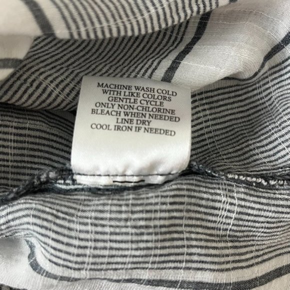 Fred David Long Sleeved Striped Button Down Blouse Shirt Top ((size Large)) - Picture 8 of 8